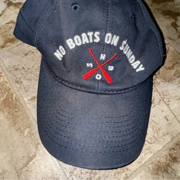 Men’s Unisex  No Boats on Sunday Beer Liquor Brand Nautical Dad Style Worn Hat - Picture 4 of 15
